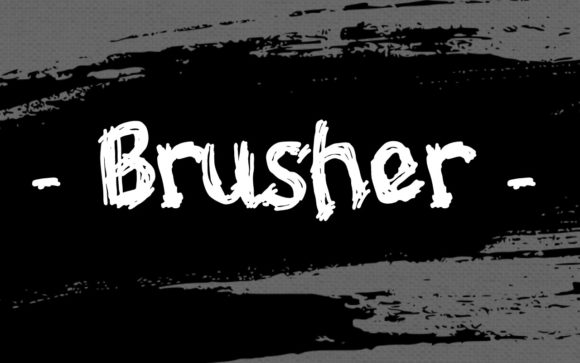 Brusher: A Dark Display Font for Bold Creative Work