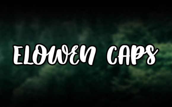 Elowen Caps: Bold Handwritten Font for Creative Projects