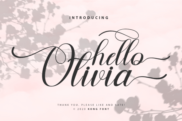 Hello Olivia: A Playful Script Font for Modern Creatives