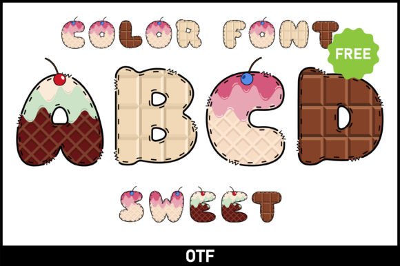 The Sweet Font: A Playful Typeface for Creative and Artistic Designs